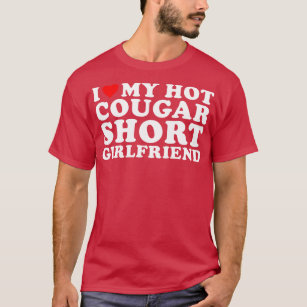 I kärlek min hett Cougar Kort Girlkompis Funny T Shirt