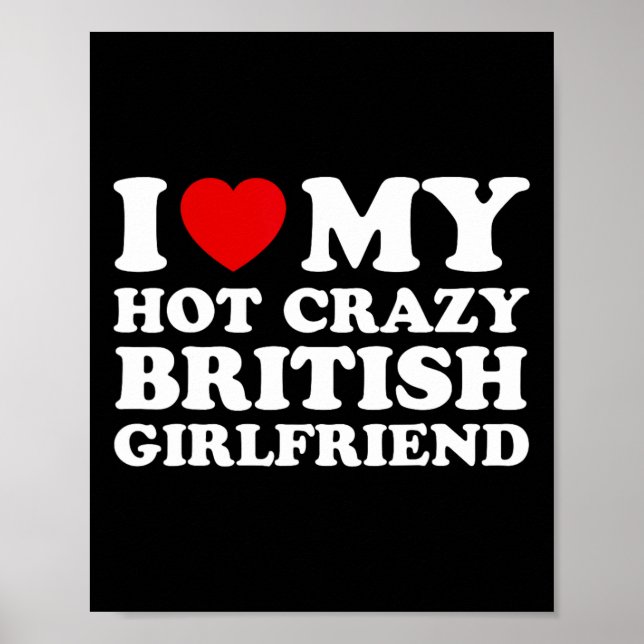 I Kärlek Min Hett Crazy British Girlkompis Valenti Poster (Framsidan)