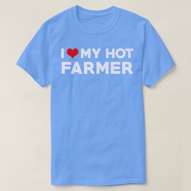 I Kärlek Min Hett Farmer Boykompis Couple Matching T Shirt (Design framsida)