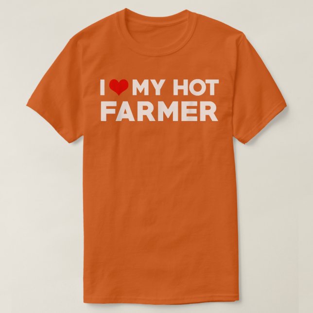 I Kärlek Min Hett Farmer Boykompis Matching Couple T Shirt (Design framsida)