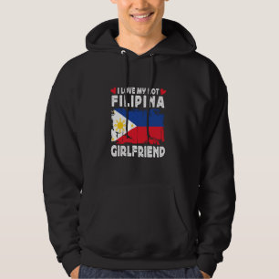 I Kärlek min Hett Filipina Girlkompis Couple Phili Hoodie