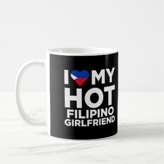 I Kärlek Min Hett Filipino Girlkompis Funny Par Cu Kaffemugg