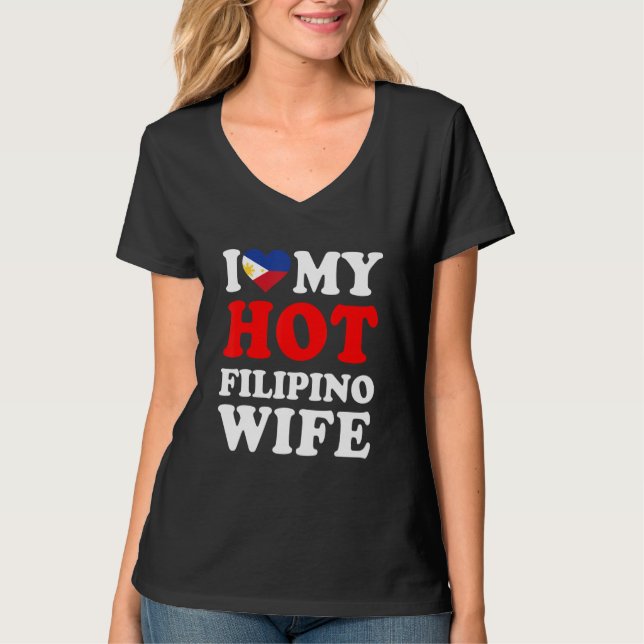 I kärlek Min Hett Filipino Maka Funny Make Gift T Shirt (Framsida)