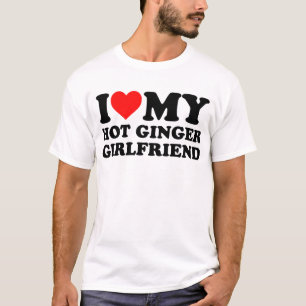 i kärlek min hett Ginger-flickvän T Shirt