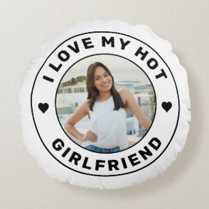 I Kärlek Min Hett Girlkompis Simple Personlig Rund Kudde