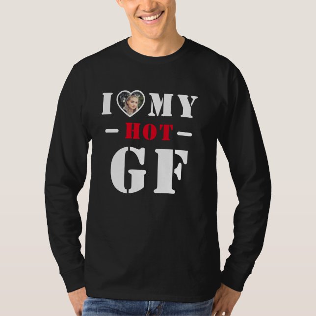 I Kärlek Min Hett Girlkompis T Shirt (Framsida)