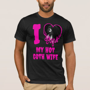 I Kärlek Min Hett Goth-frun Grunge Rosa Heart Phot T Shirt