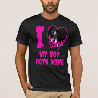 I Kärlek Min Hett Goth-frun Grunge Rosa Heart Phot T Shirt