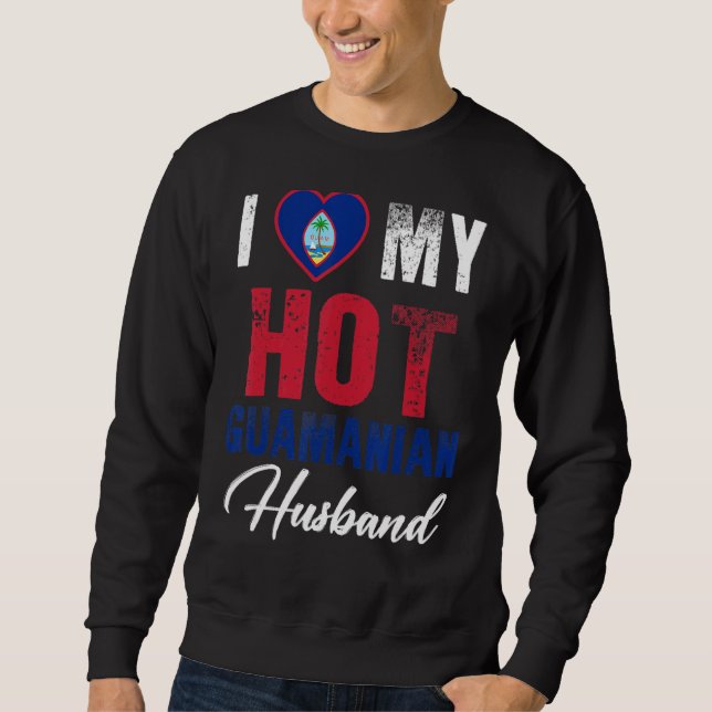 I Kärlek min Hett Guamanian Make Cute Relationship Lång Ärmad Tröja (Framsida)