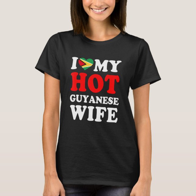 I kärlek Min Hett Guyanese Maka Funny Make Gift T Shirt (Framsida)
