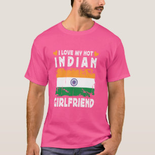 I Kärlek Min Hett Indiska Girlkompis Couple India T Shirt