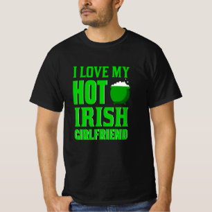 I Kärlek Min Hett Irish Girlkompis T Shirt