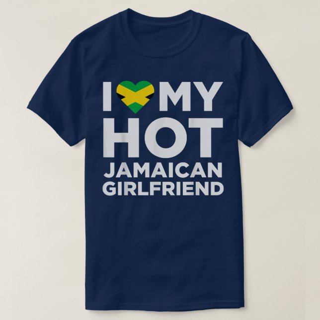 I Kärlek Min Hett Jamaican Girlkompis Cute Jamaica T Shirt (Design framsida)