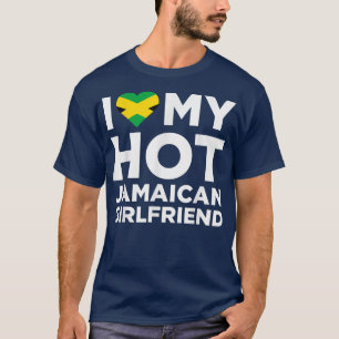 I Kärlek Min Hett Jamaican Girlkompis Cute Jamaica T Shirt