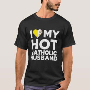 I Kärlek: Min Hett katolska Make Vatikanstaten Nat T Shirt