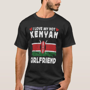 I Kärlek min Hett Kenyan Girlkompis Couple Kenya F T Shirt