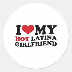 I Kärlek Min Hett Latina Girlkompis Gf Heart Runt Klistermärke