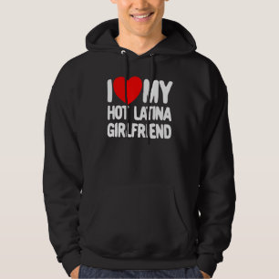 I Kärlek Min Hett Latina Girlkompis Red Heart Min Hoodie
