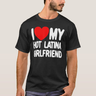 I Kärlek Min Hett Latina Girlkompis Red Heart Min T Shirt