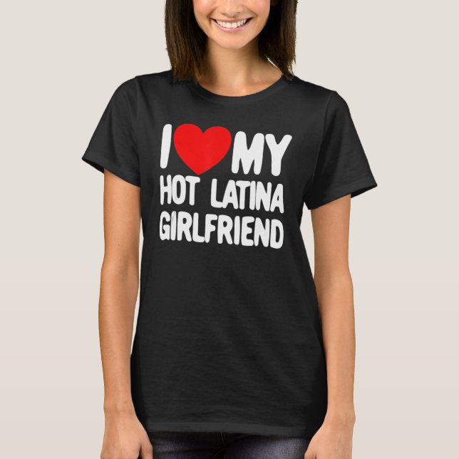 I Kärlek Min Hett Latina Girlkompis Red Heart Min  T Shirt (Framsida)