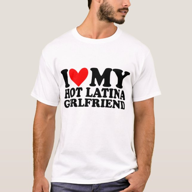 i kärlek min Hett Latina Girlkompis T Shirt (Framsida)