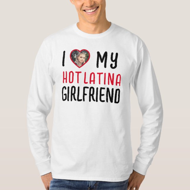 I Kärlek Min Hett Latina Girlkompis T Shirt (Framsida)