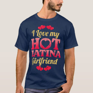I Kärlek min Hett Latina Girlkompis Valentindagen T Shirt