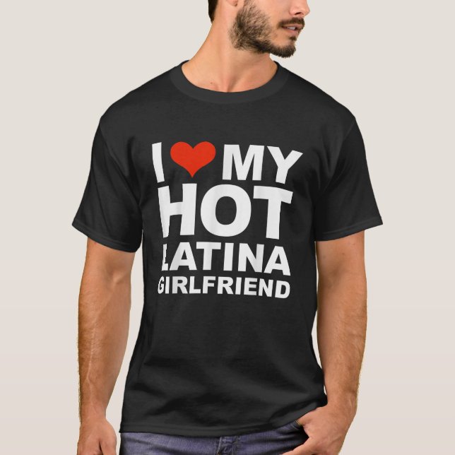 I Kärlek Min Hett Latina Girlkompis Valentines day T Shirt (Framsida)