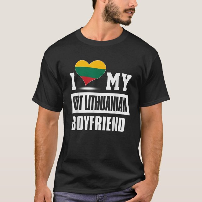 I Kärlek Min Hett Litauens bojvän Litauen T Shirt (Framsida)