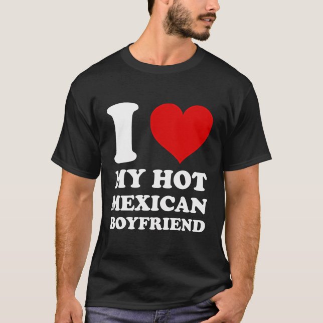 I Kärlek min Hett mexikan Boykompis jag älskar min T Shirt (Framsida)