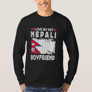 I Kärlek Min Hett Nepali Boykompis Couple Nepal Fl T Shirt