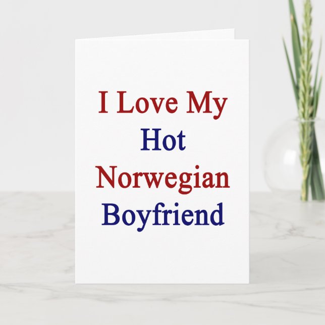 I Kärlek Min Hett Norska Boykompis Kort (Framsida)