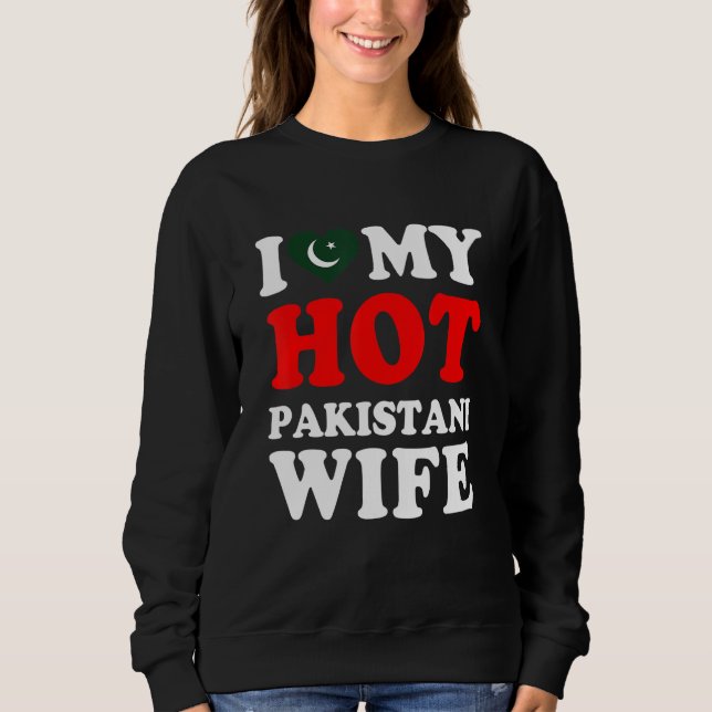 I kärlek Min Hett, Pakistansk fru Make T Shirt (Framsida)