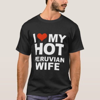 I Kärlek Min Hett Peruvian Maka Make Giftermål Per T Shirt
