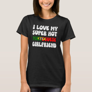 I Kärlek Min Hett Portugisiska Girlkompis Flagga P T Shirt