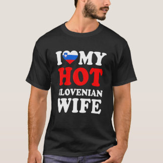 I kärlek Min Hett Slovenska frun Make T Shirt