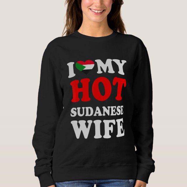 I kärlek Min Hett Sudanesisk fru Make T Shirt (Framsida)