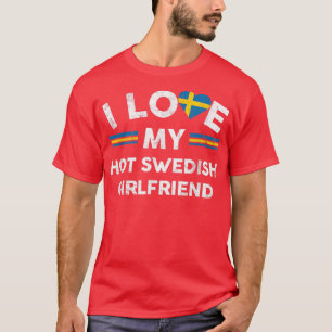 I Kärlek Min Hett Svenska Girlkompis TFlag Graphic T Shirt