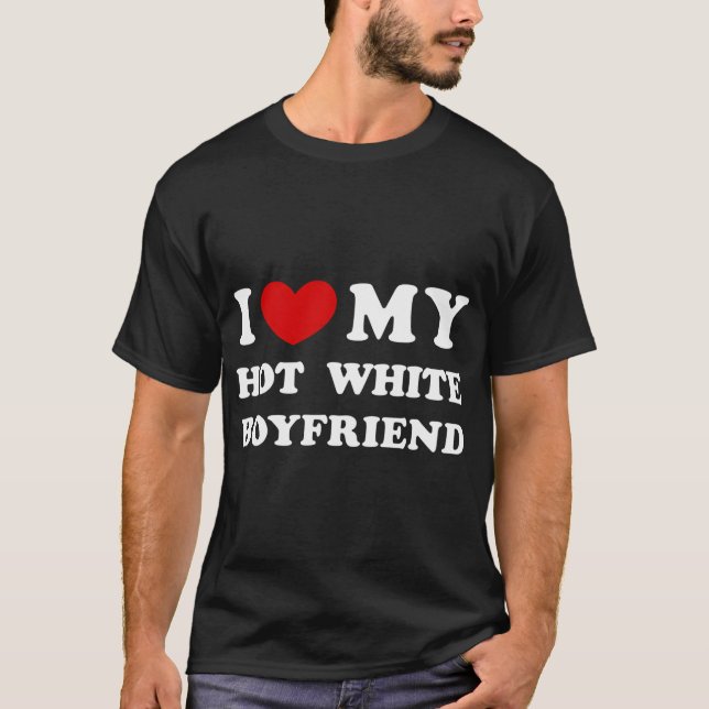 I Kärlek Min Hett White Boykompis T Shirt (Framsida)