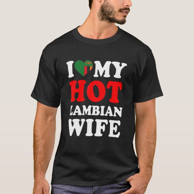 I kärlek Min Hett Zambian Maka Make T Shirt (Framsida)