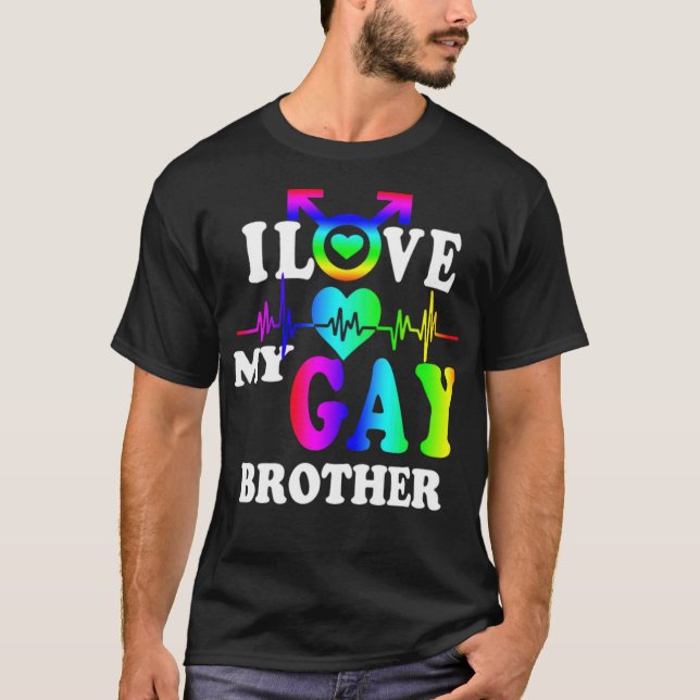 I kärlek min homosexuella bror LGBT T Shirt (Framsida)