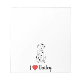 I Kärlek Min Hund Cute Personlig Whimsical Anteckningsblock