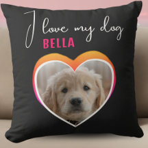 I kärlek min Hund Heart Pet Photo Namn Black