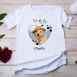 I Kärlek min Hund Heart Pet Photo T Shirt<br><div class="desc">Ta med dig din bästa vän med dig överallt du följer med den här anpassningsbarna, hund älskare-skjortan! Ett måste finnas för varje hund älskare, hund och hund! En roligt vrider på mig Kärlek min Hund, skjortan citerar "I Kärlek My Hund" ... Anpassa med din hund favoritfoto och namn. COPYRIGHT ©...</div>