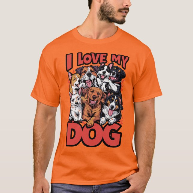 I Kärlek min Hund-konceptgrafik T Shirt (Framsida)
