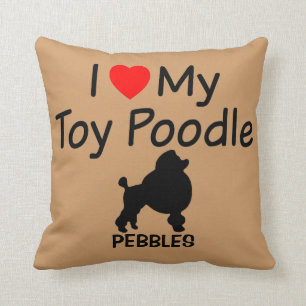 I Kärlek Min Hund Pillow Leksak Pudel Kudde
