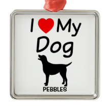 I Kärlek Min Hund-prydnad