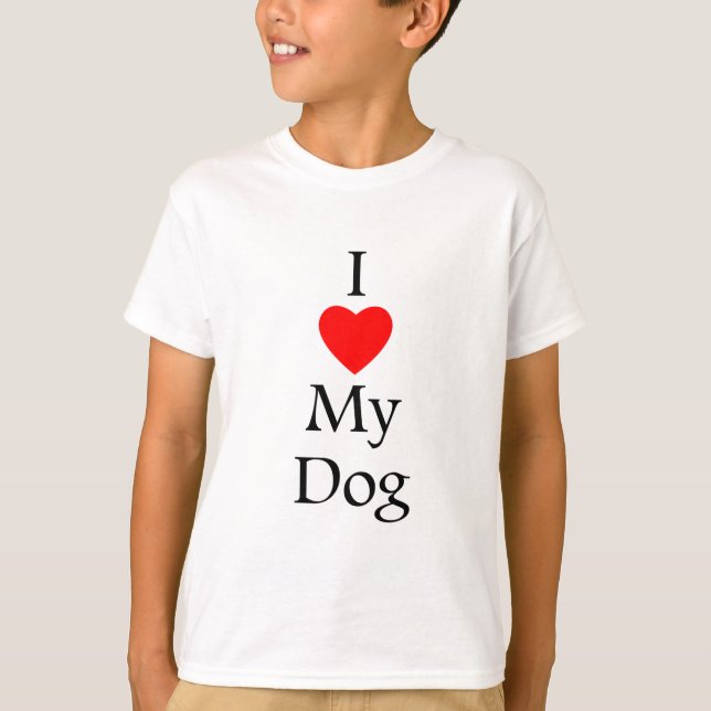 I kärlek min hund t shirt (Framsida)