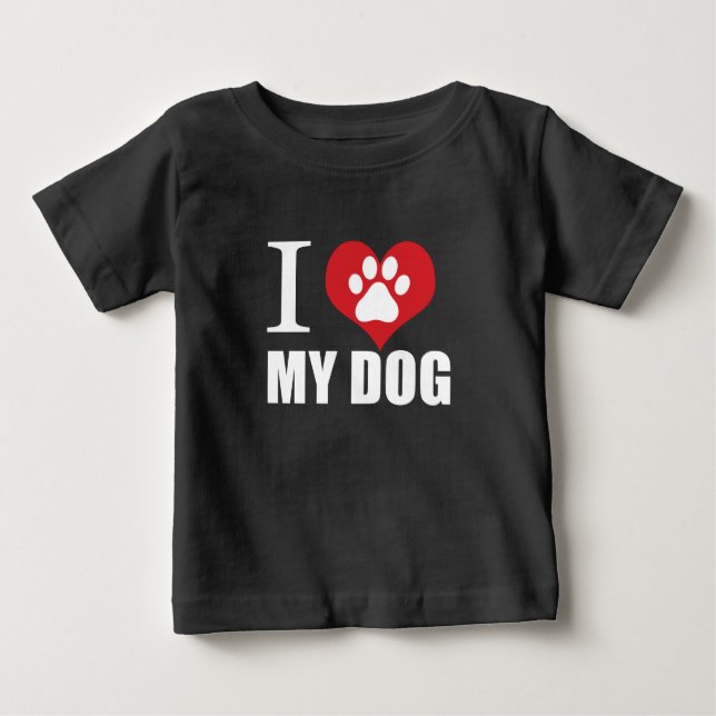 I kärlek min hund T-Shirt (Framsida)
