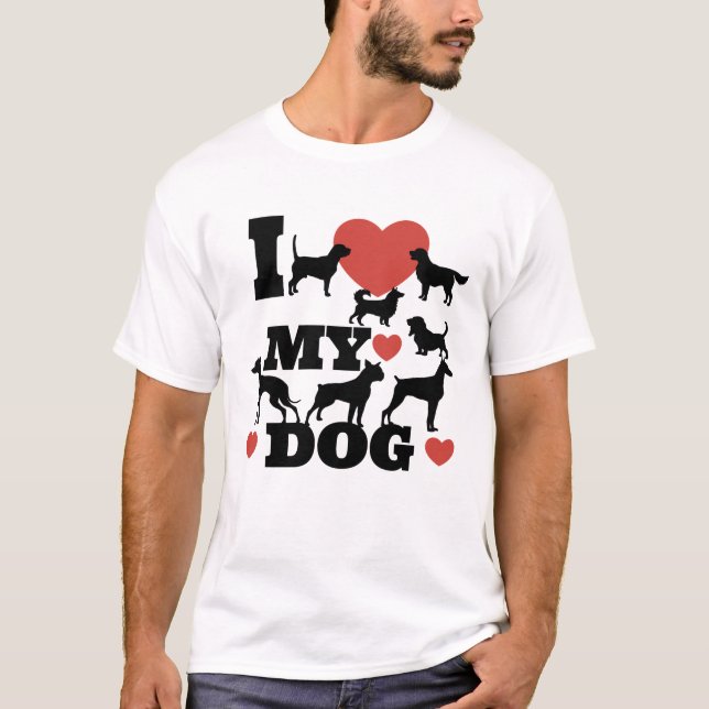 I kärlek min Hund T Shirt (Framsida)